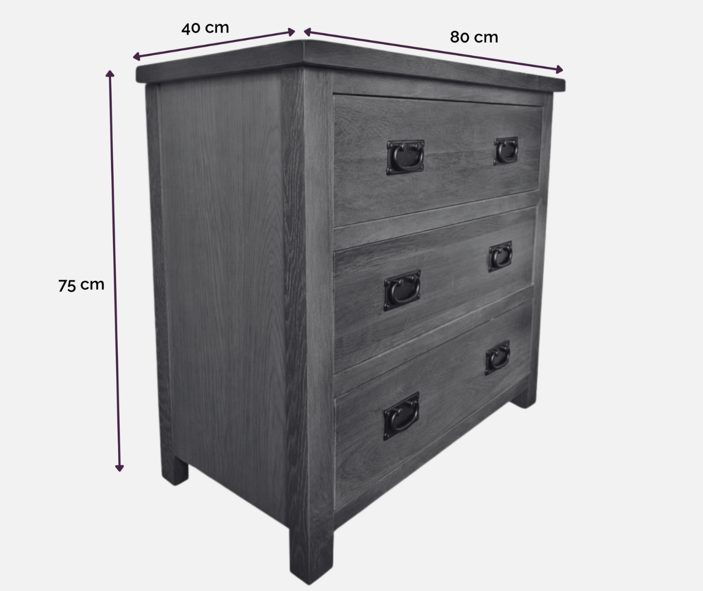 Rustic Oak Chest of drawers