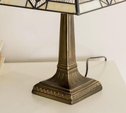Tiffany Style Table Lamp Stained Glass Traditional Bedside Light