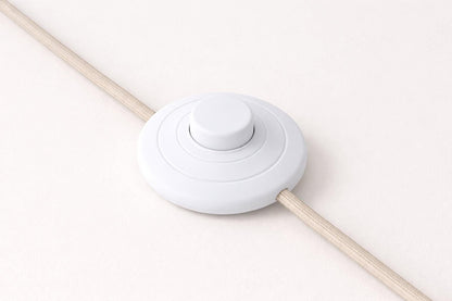 Rubberwood Floor lamp - Linen lamp shade - Mid century