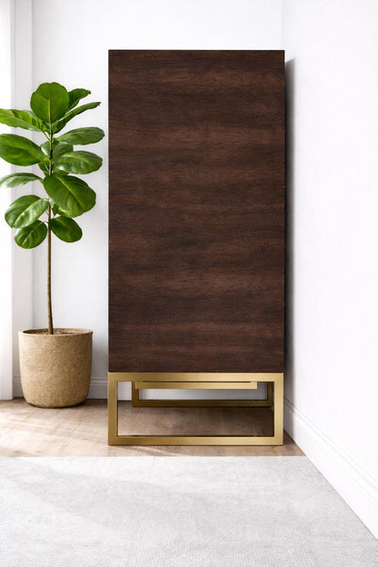 Solid Walnut Chest of drawers - Dark wood, Modern drawer