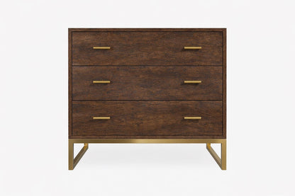 Solid Walnut Chest of drawers - Dark wood, Modern drawer