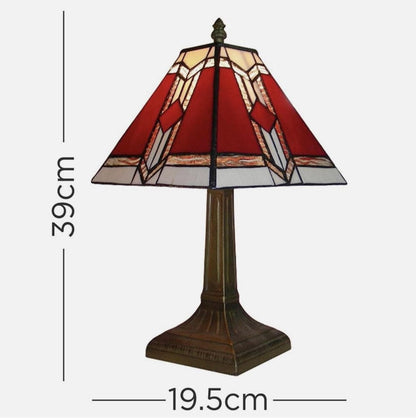 Tiffany Style Table Lamp Stained Glass Traditional Bedside Light