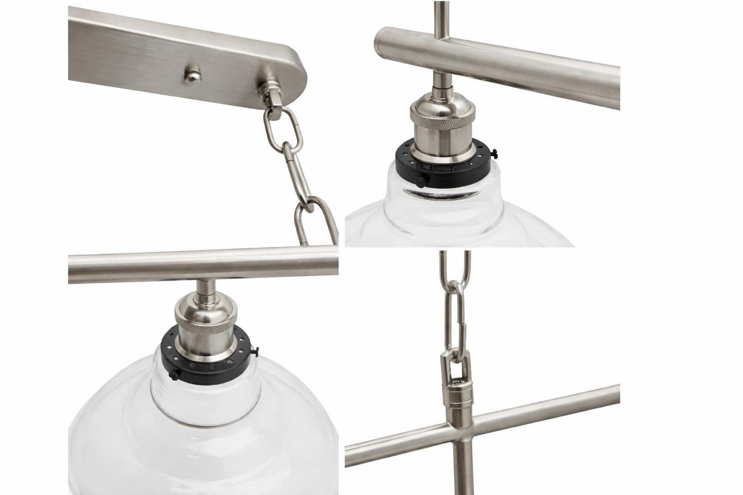 Vintage Glass 3 shade Chandelier Pendant - Ceiling Pendant Lamp Antique