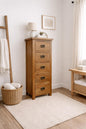Solid Oak 5 drawer Tallboy - Chest of drawers - Rustic / farmhouse
