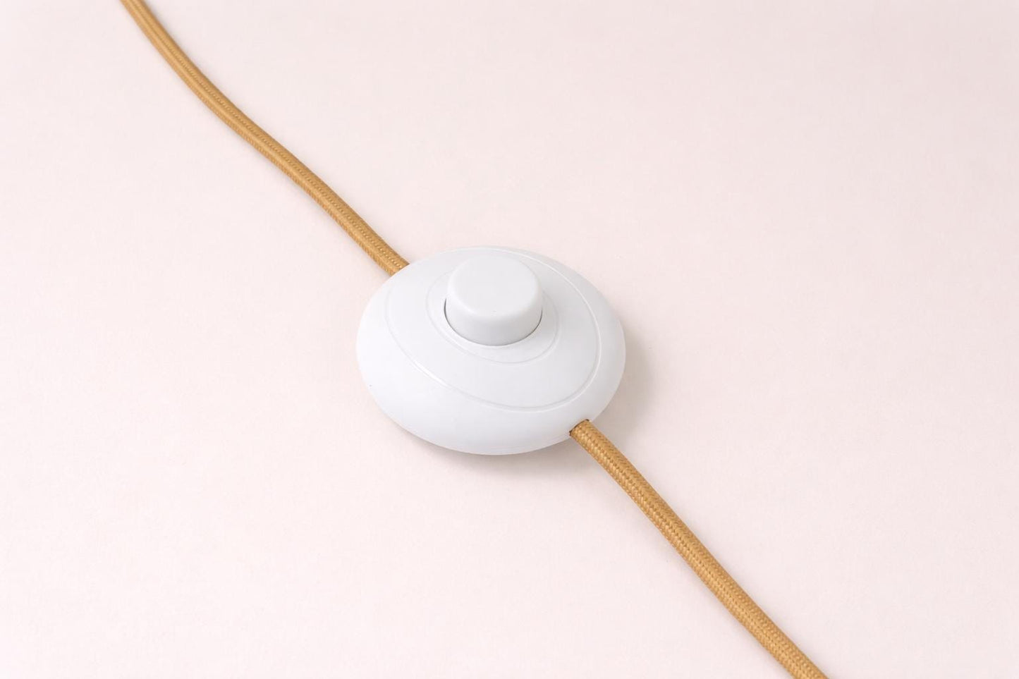 Rattan wicker Floor lamp - Urban decor - linen drum lampshade