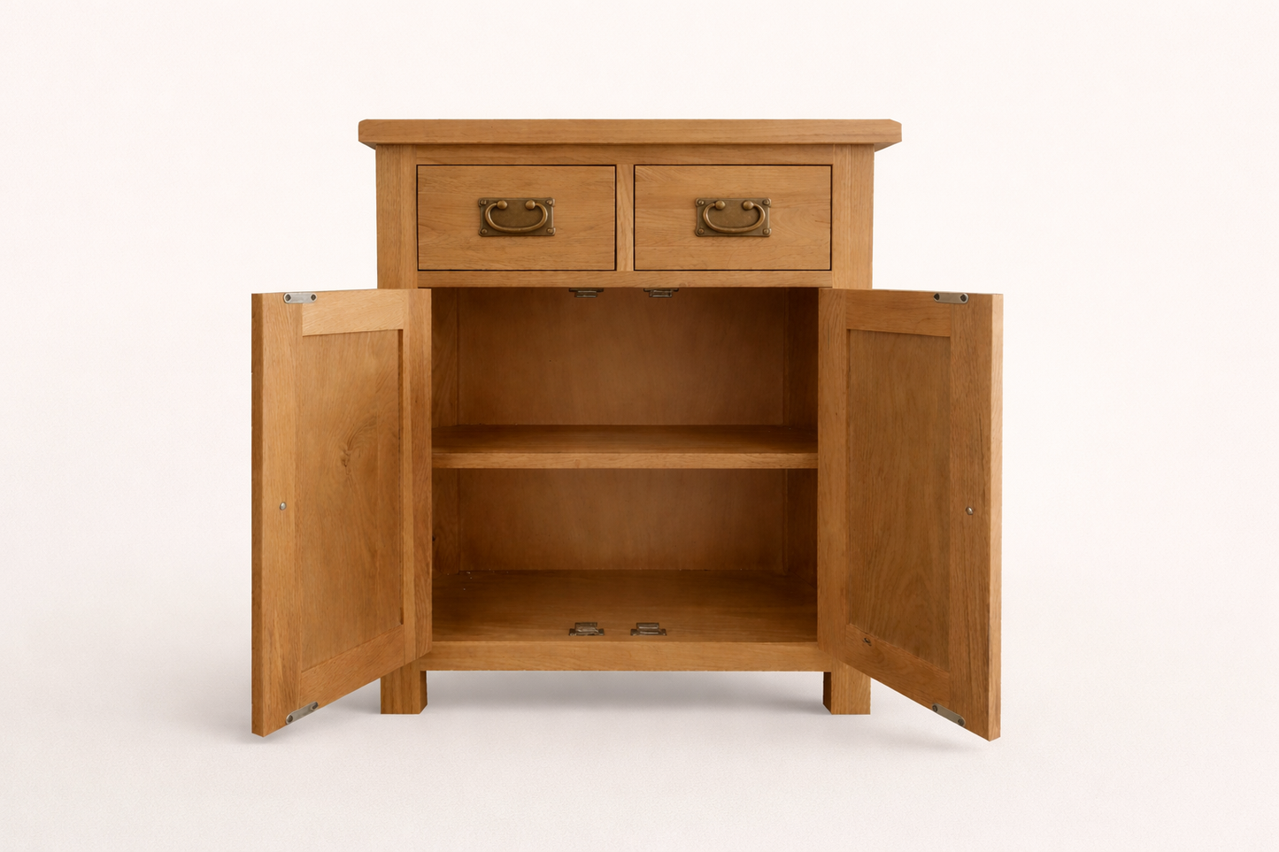 Solid Oak Cabinet - Rustic Hand Finished, Fully Assembled