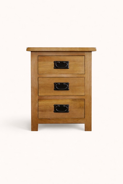 Oak Bedside Table - Rustic / farmhouse look - Fully assembled