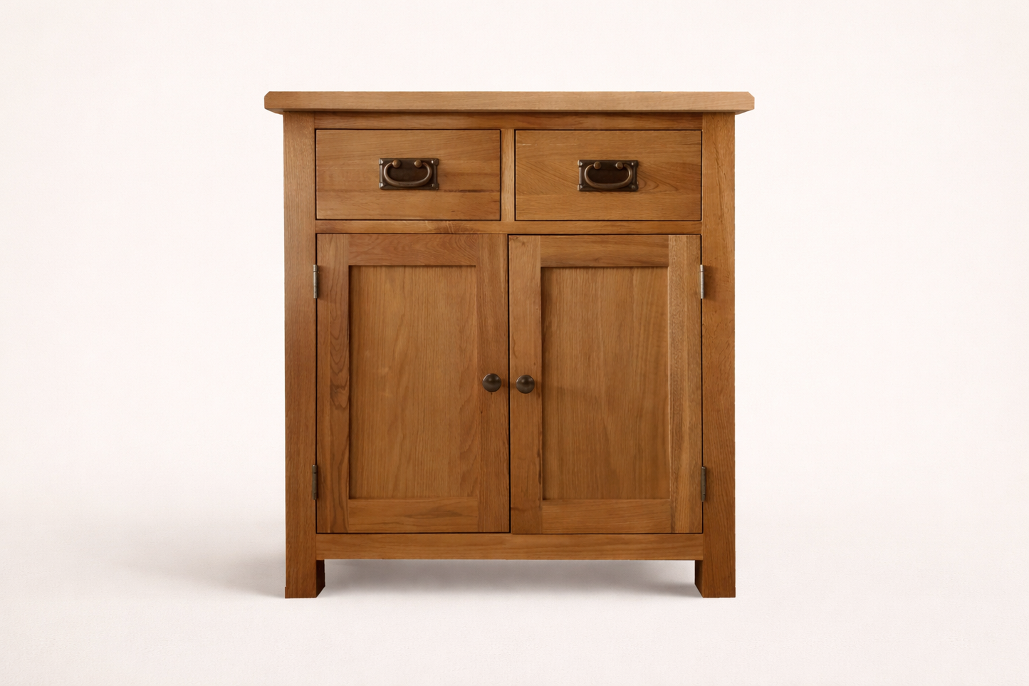 Solid Oak Cabinet - Rustic Hand Finished, Fully Assembled