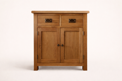 Solid Oak Cabinet - Rustic Hand Finished, Fully Assembled