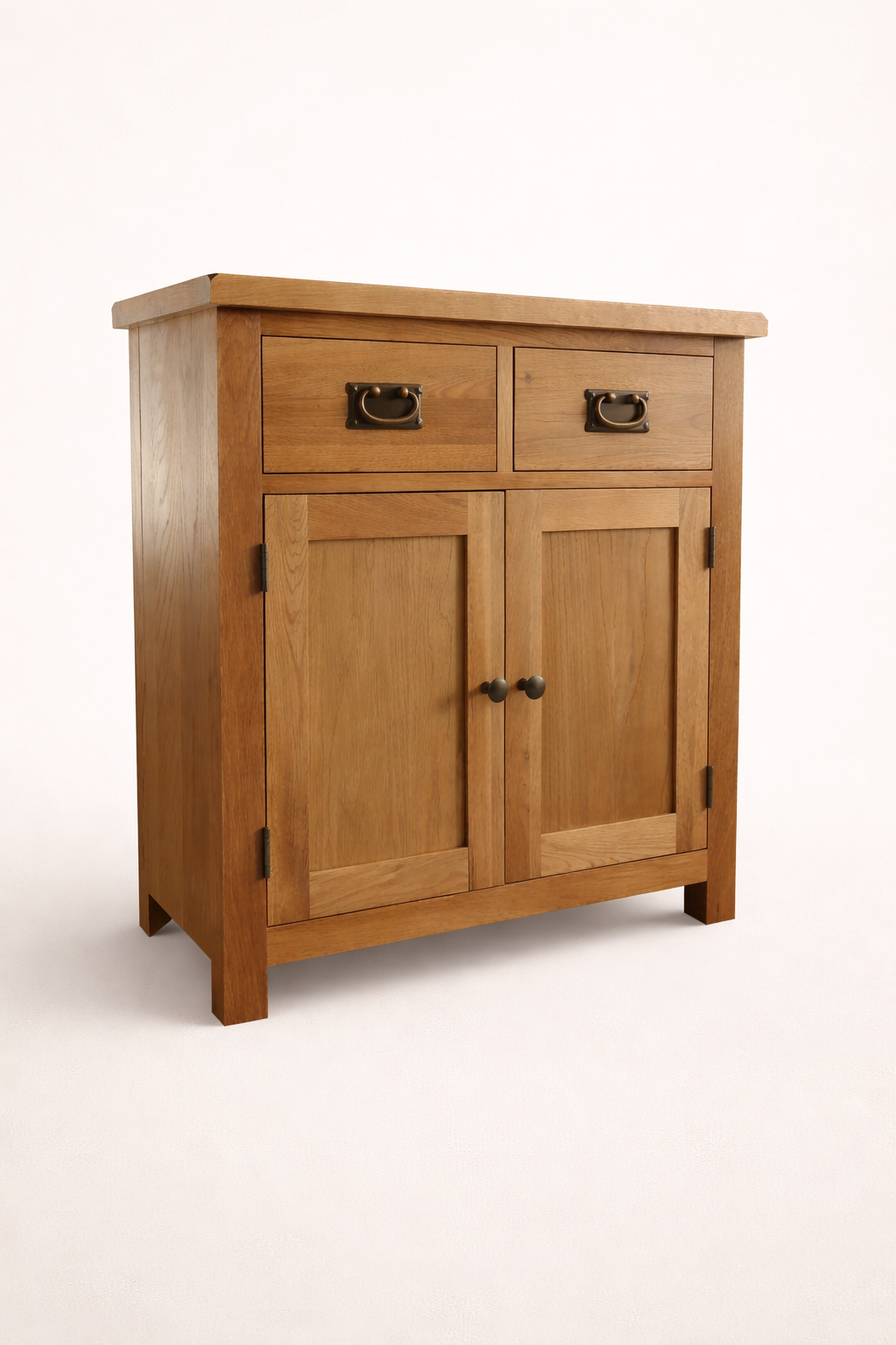Solid Oak Cabinet - Rustic Hand Finished, Fully Assembled