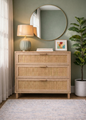 Rattan Chest of Drawers | 3 Drawer Boho Storage Cabinet