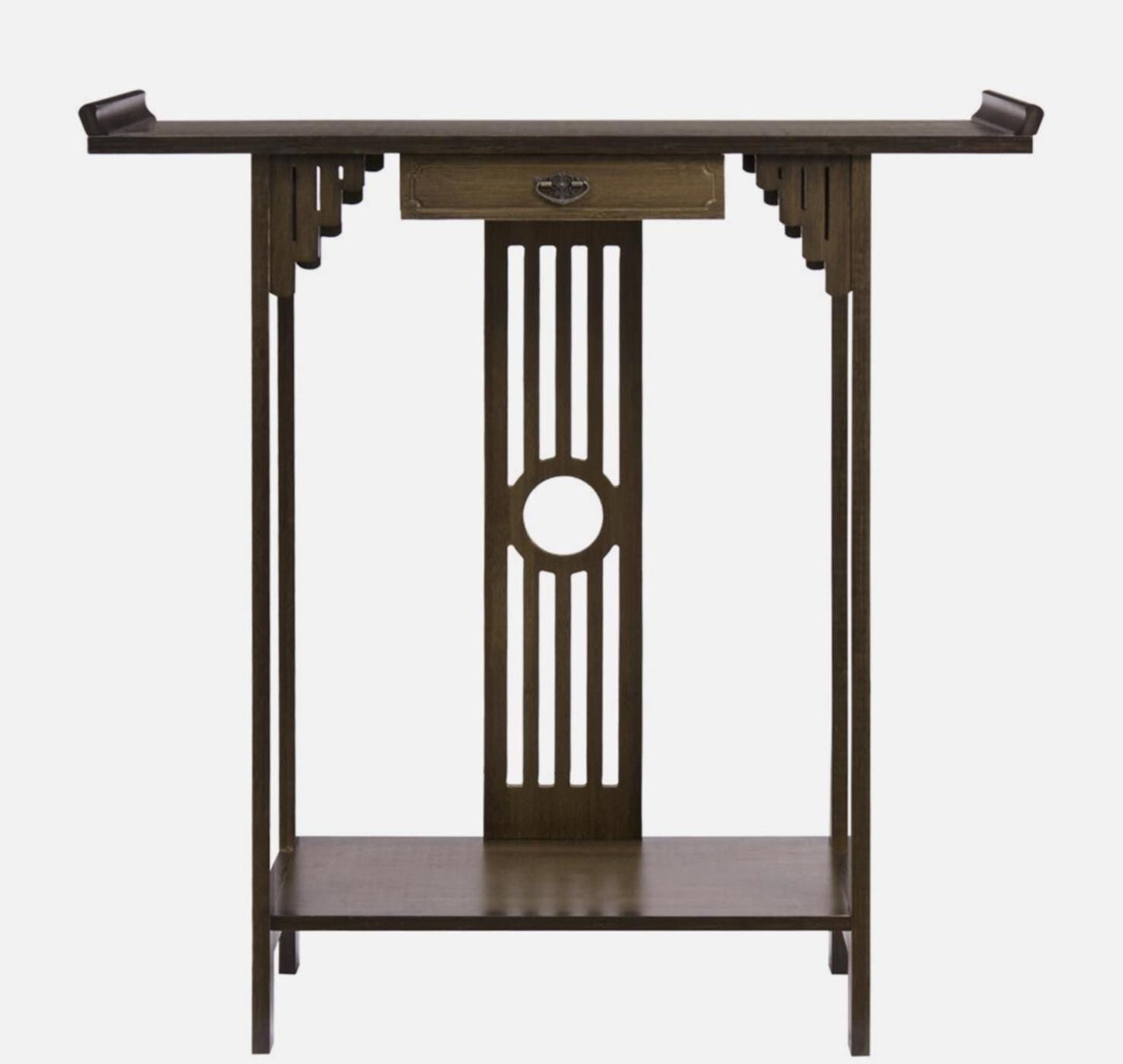 Narrow Bamboo Console table - Japanese Entryway Display