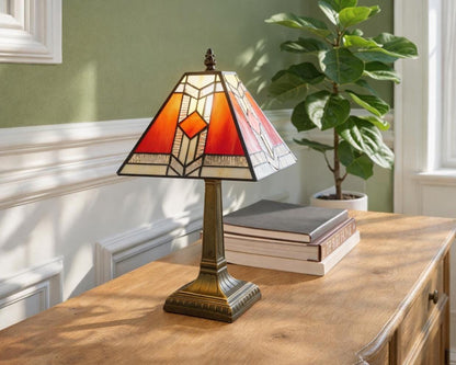 Tiffany Style Table Lamp Stained Glass Traditional Bedside Light