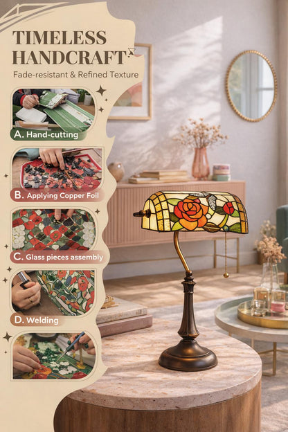 Tiffany lamp - banker lamp - nightlight